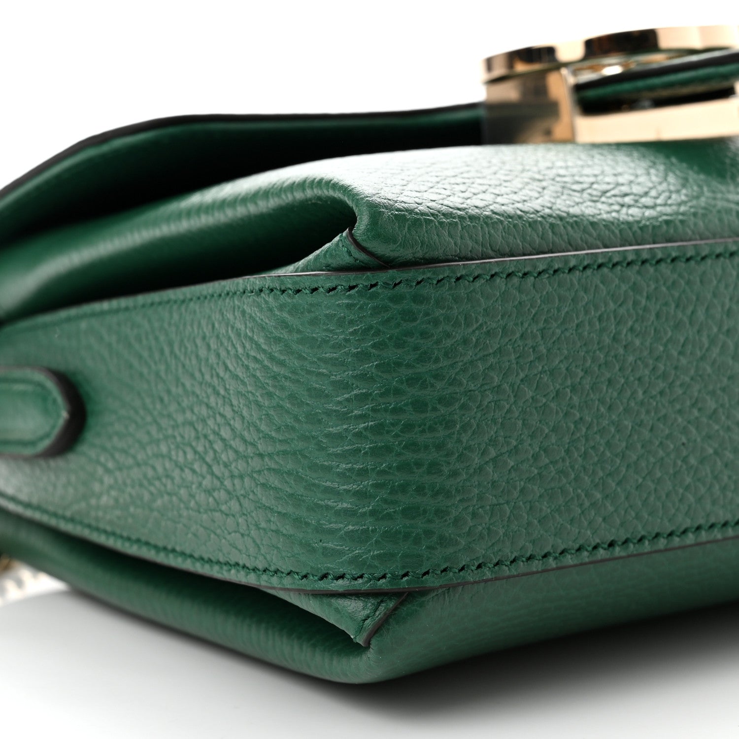 Gucci Dollar Calfskin Interlocking G Crossbody Bag Emerald 9 of 10