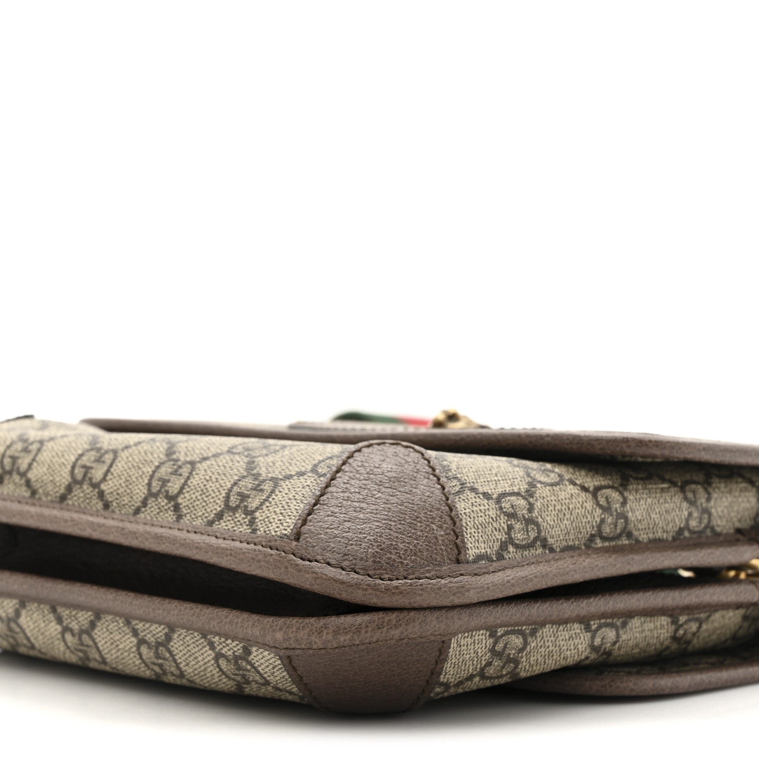 Gucci GG Supreme Monogram Web Small Neo Vintage Double Flap Messenger Bag Beige New Acero 22 of 25