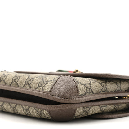 Gucci GG Supreme Monogram Web Small Neo Vintage Double Flap Messenger Bag Beige New Acero 22 of 25