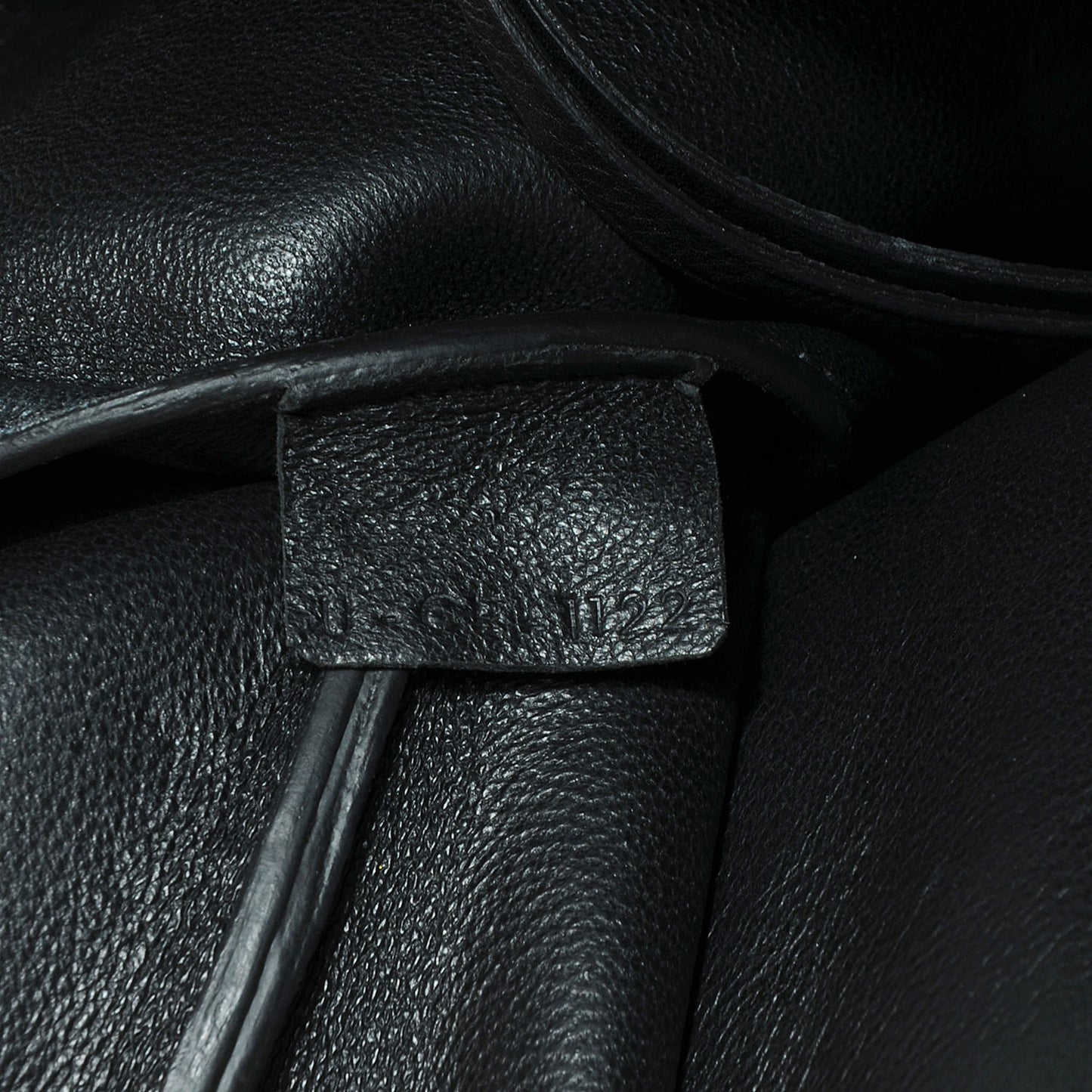 Textured Calfskin Medium Edge Shoulder Bag Black