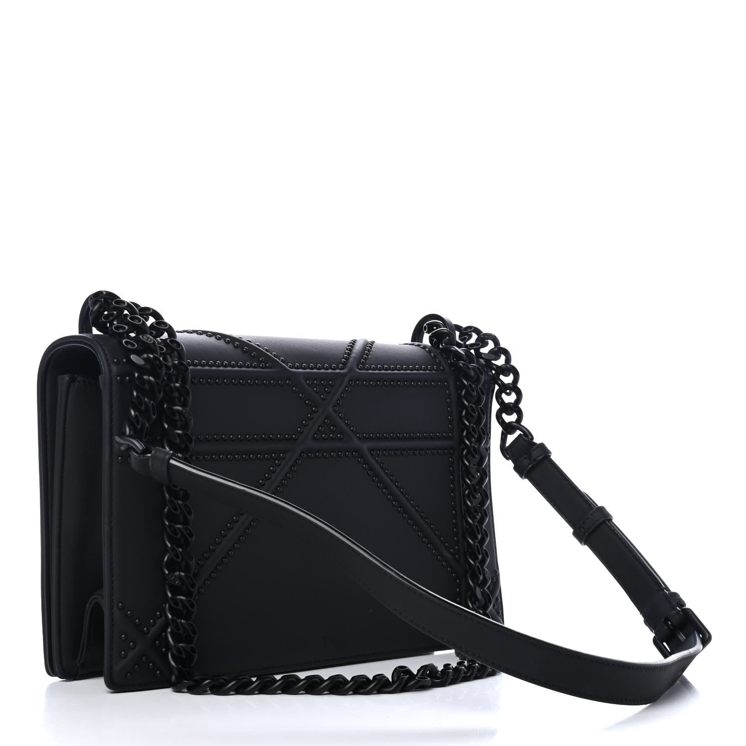 Christian Dior Ultra Matte Calfskin Studded Medium Diorama Flap Bag Black 2 of 4