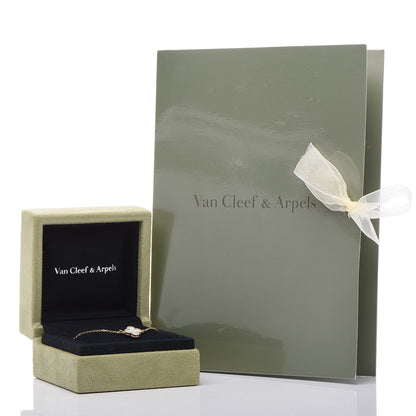 Van Cleef & Arpels 18K Yellow Gold Mother of Pearl Sweet Alhambra Bracelet 7 of 7