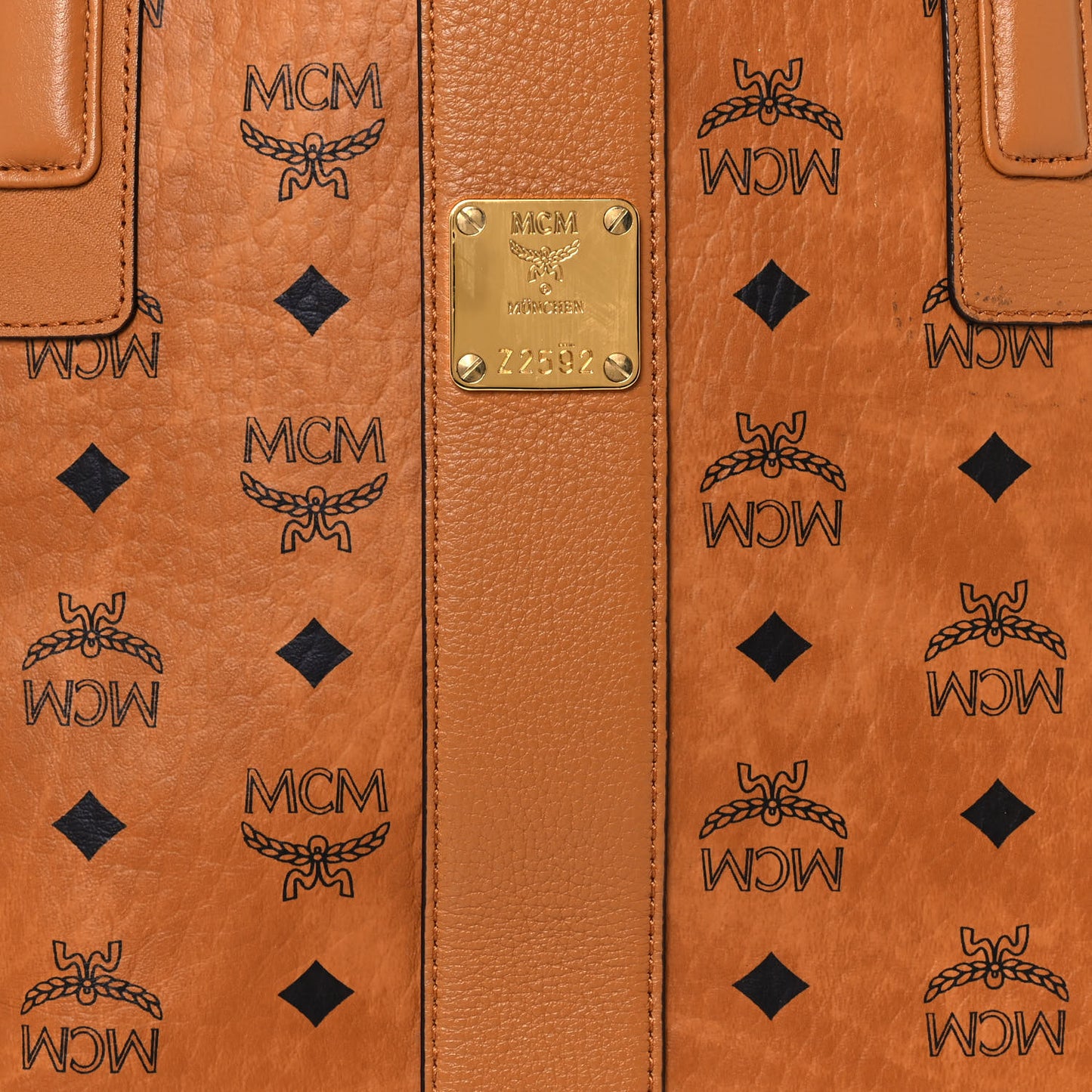 Visetos Medium Liz Reversible Shopper Tote Cognac