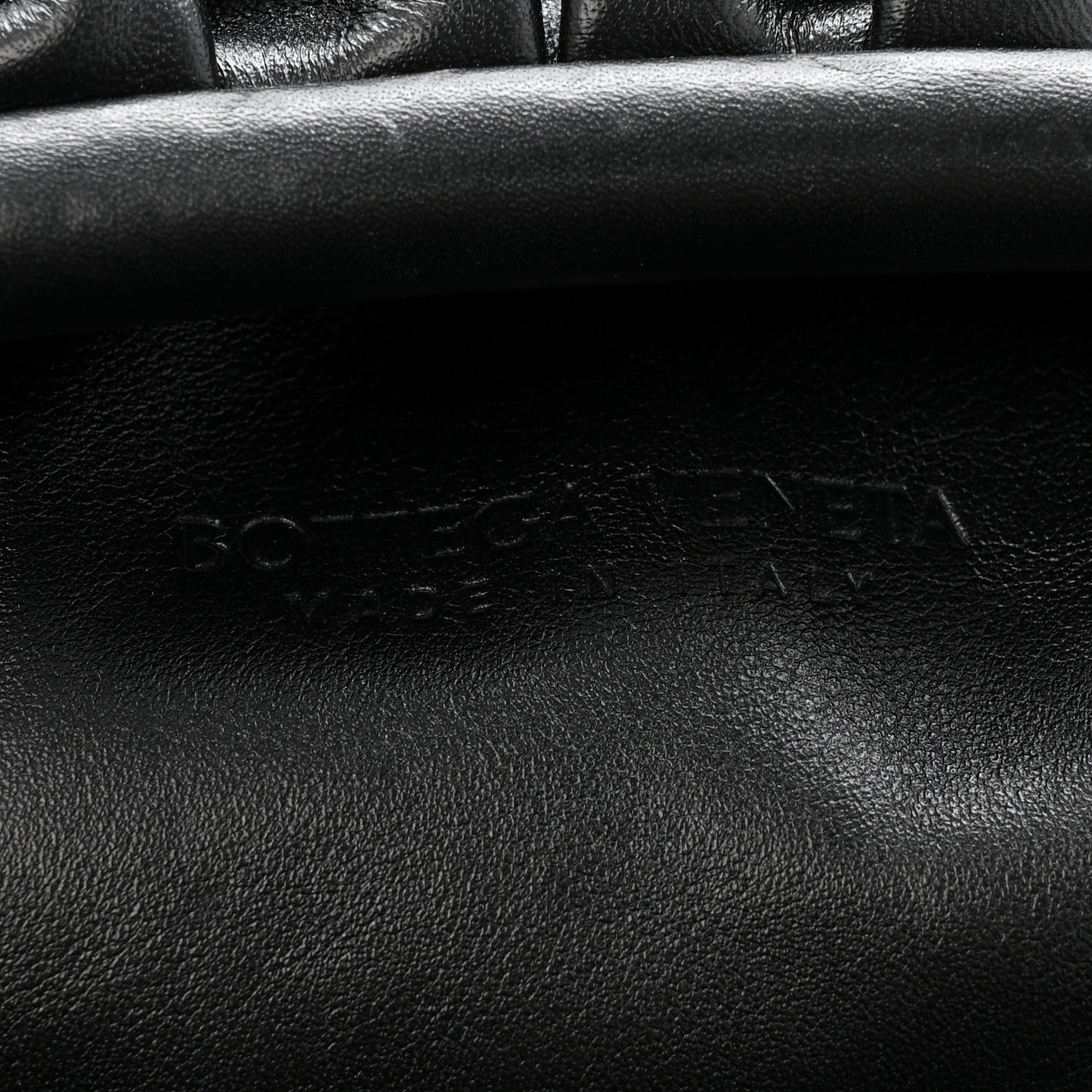 Smooth Butter Calf The Pouch Oversized Clutch Black