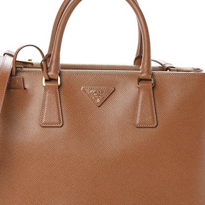 Prada Saffiano Medium Galleria Double Zip Tote Caramel 6 of 8