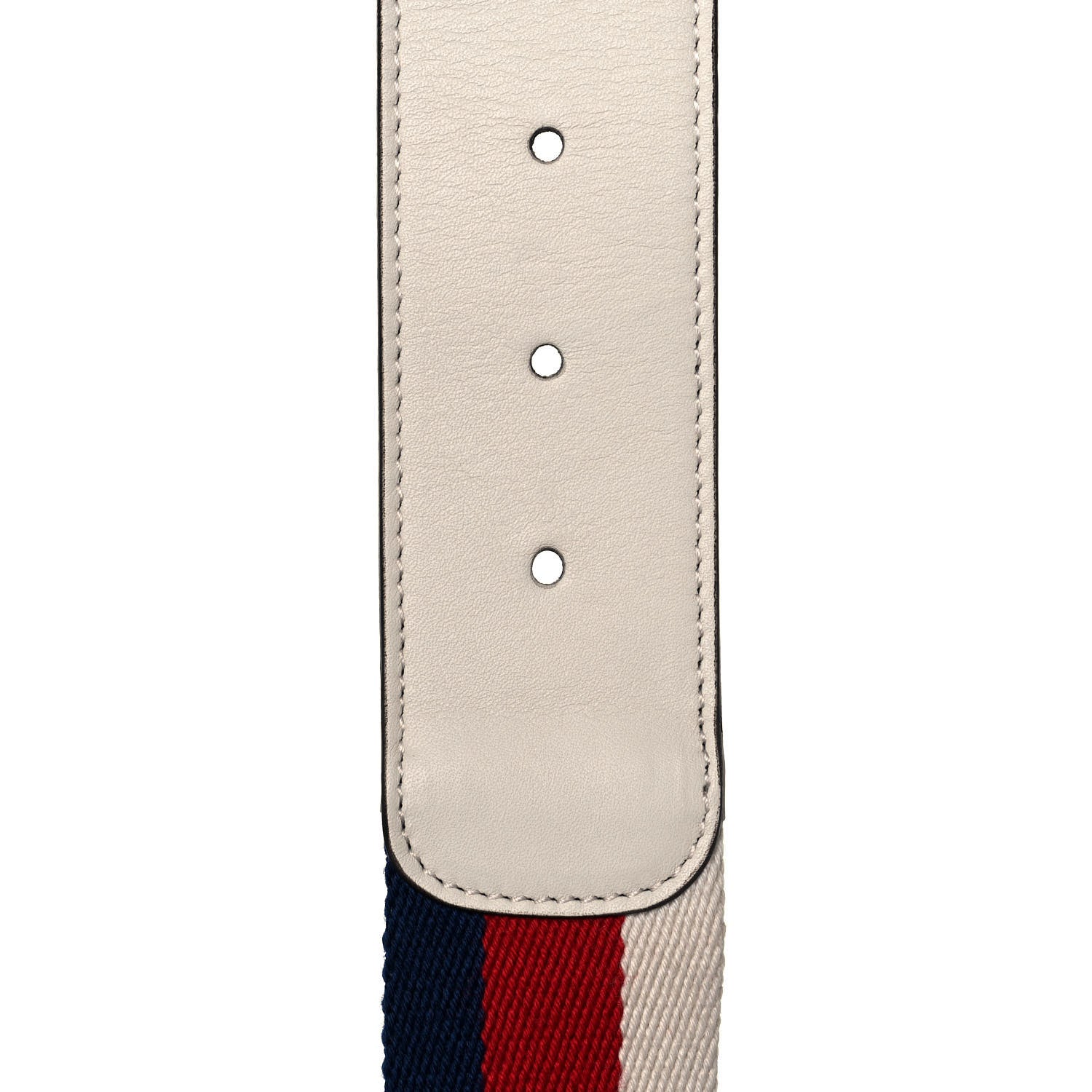 Gucci Nylon Calfskin Sylvie Web Double G 40mm Belt 85 34 Mystic White Hibiscus Red Maritime 4 of 4