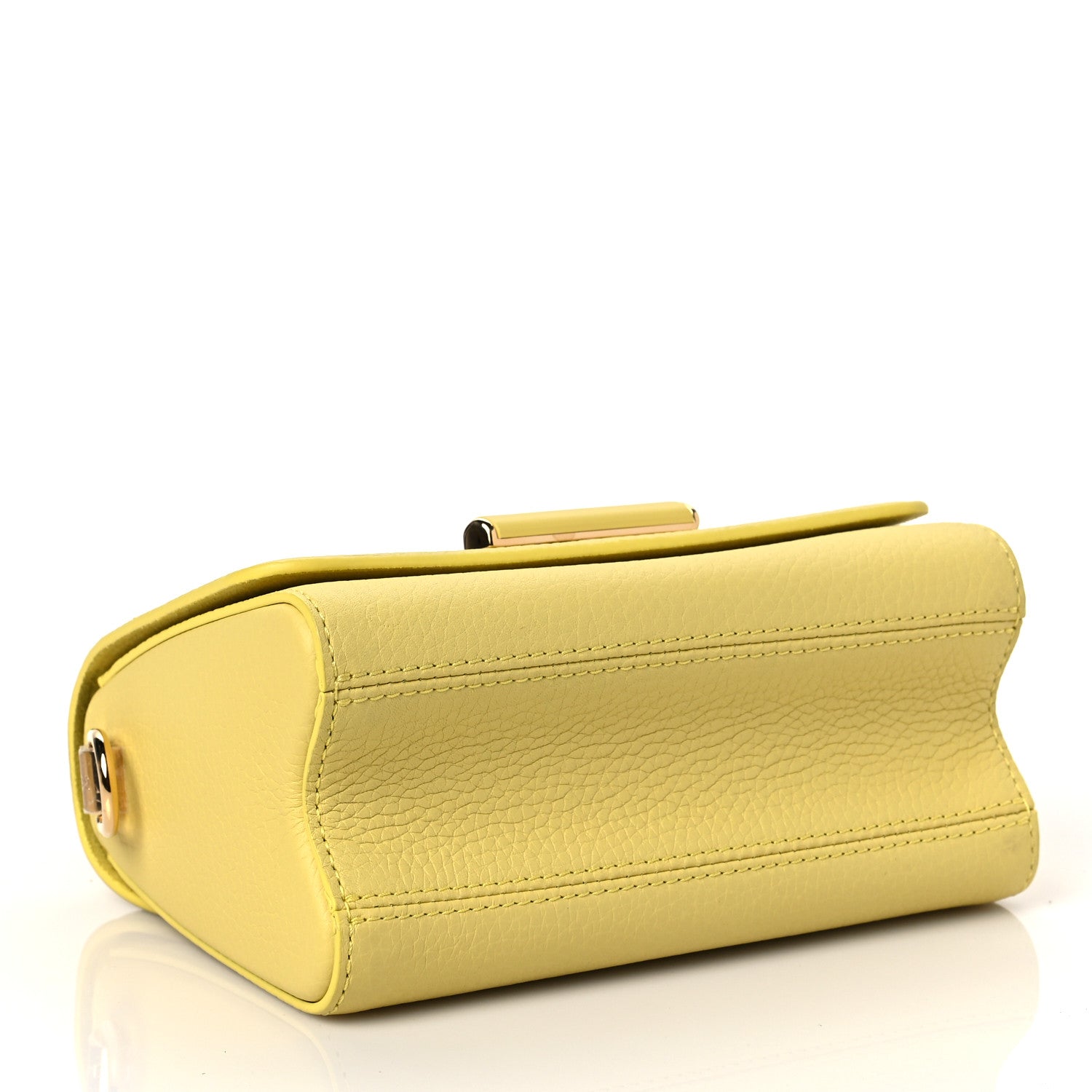 Louis Vuitton Taurillon Smooth Calfskin Scrunchie Twist One Handle PM Yellow 4 of 7