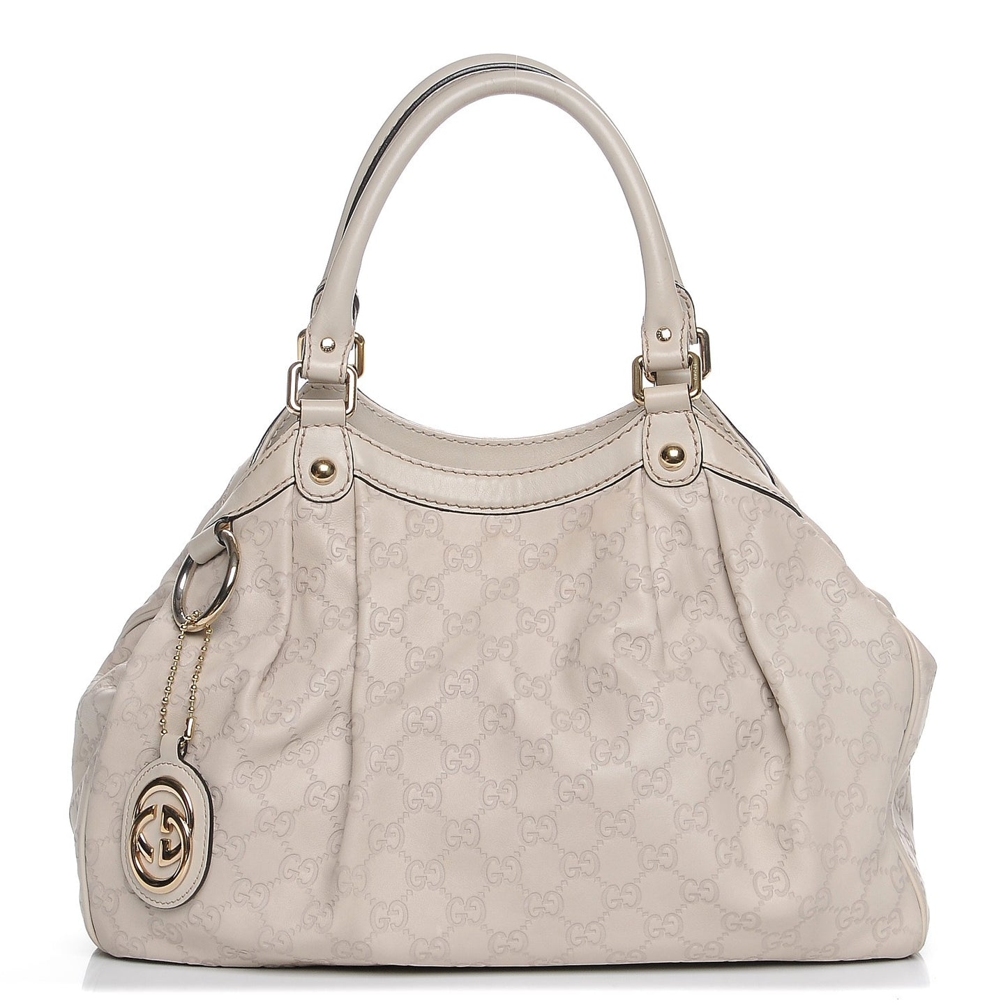Guccissima Medium Sukey Tote Mystic White
