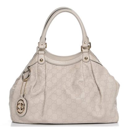 Gucci Guccissima Medium Sukey Tote Mystic White 1 of 12