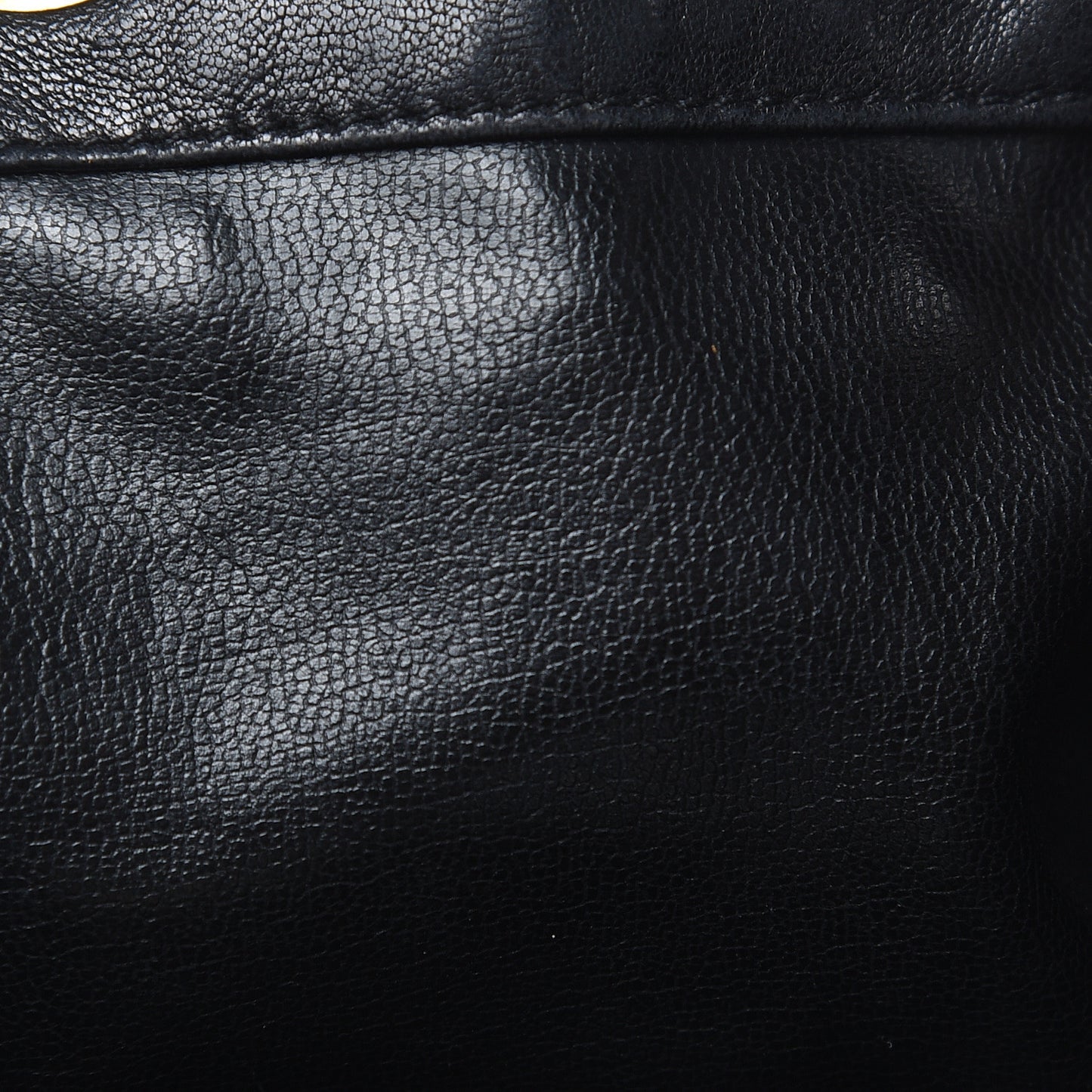 Lambskin CC Drawstring Shoulder Bag Black