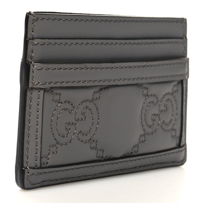 Gucci Calfskin GG Matelasse Card Holder Dusty Grey 3 of 8