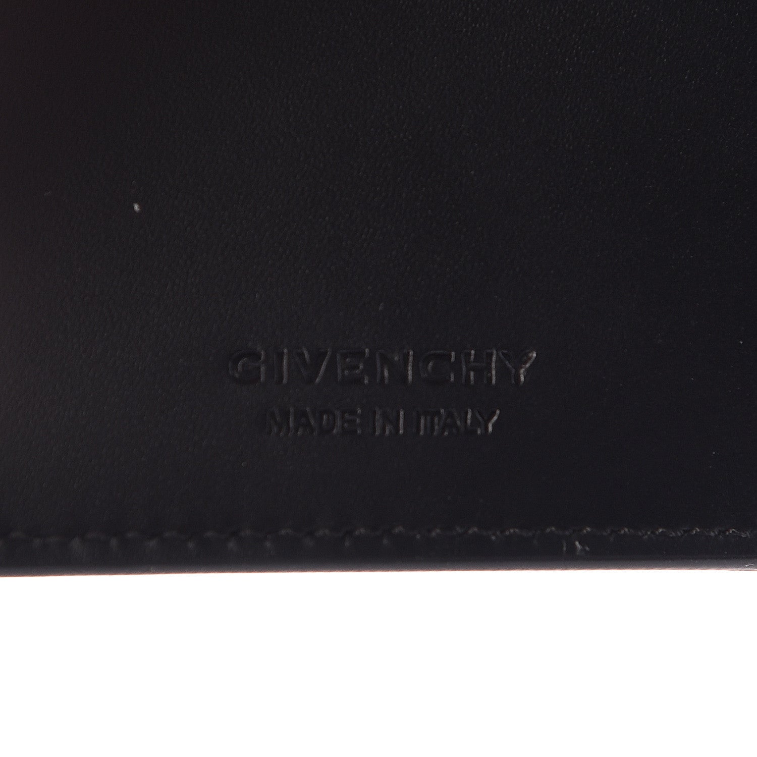 Givenchy Calfskin Logo 3CC Folding Card Holder Black White 6 of 9