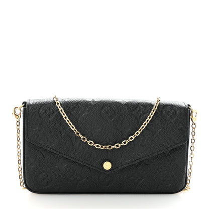 Louis Vuitton Empreinte Pochette Felicie Chain Wallet Black 1 of 10