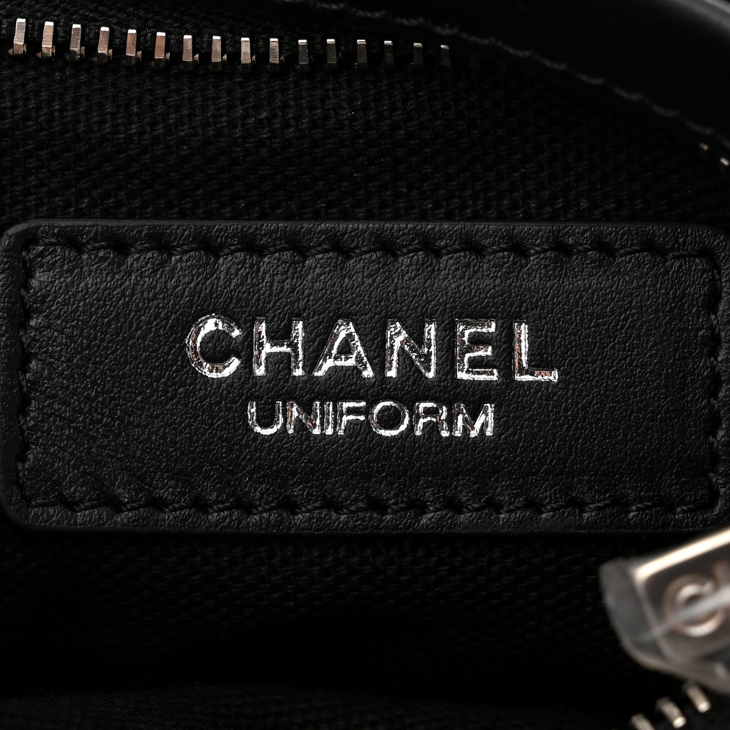 Lambskin Quilted Uniform Crossbody Bag Black