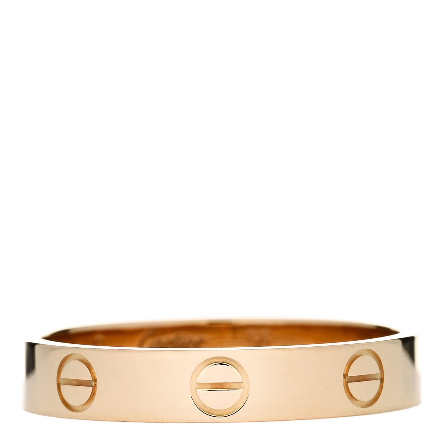 Cartier 18K Yellow Gold 3.5mm LOVE Wedding Band Ring 56 7.75 1 of 5