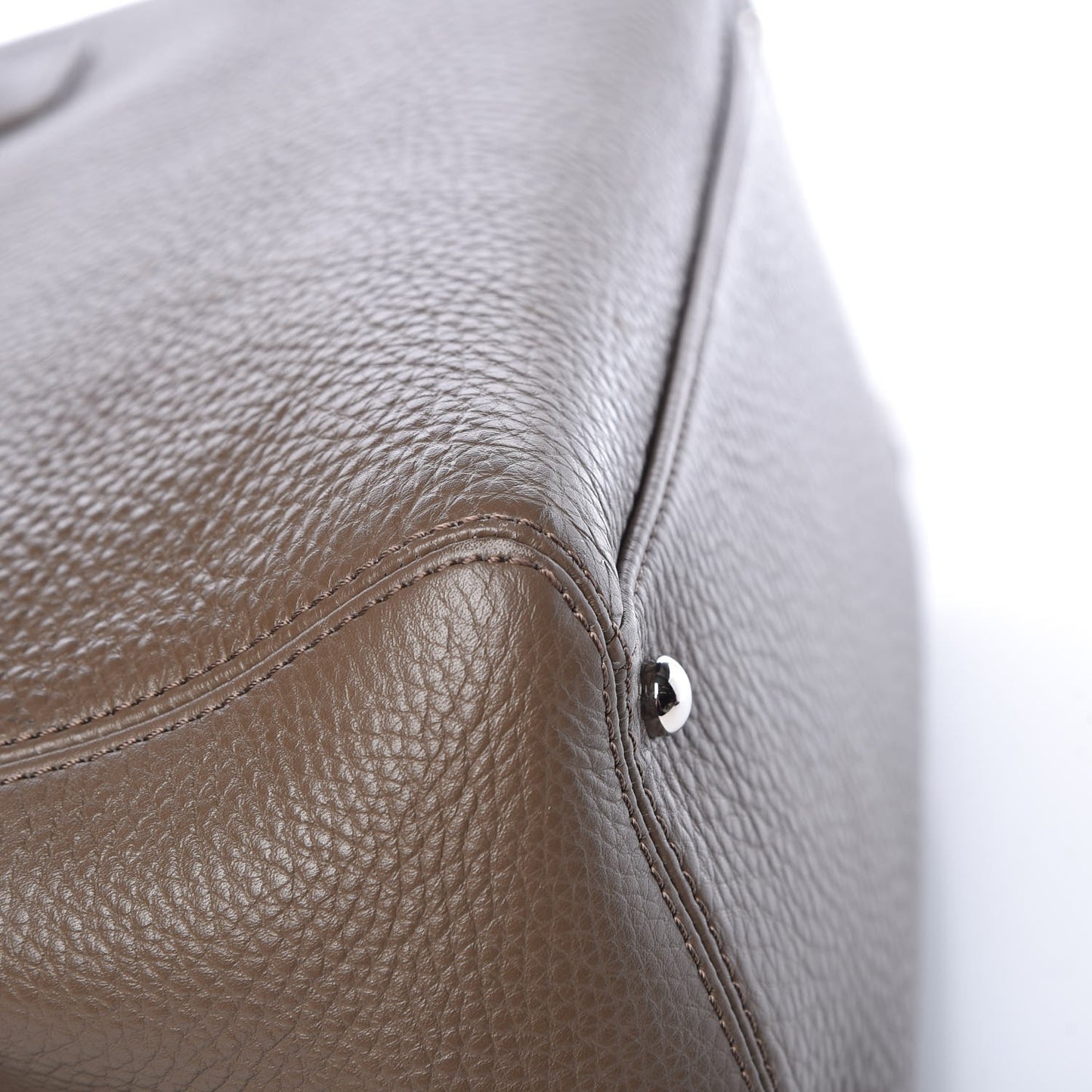 Calfskin Small Cerf Shopper Tote Brown