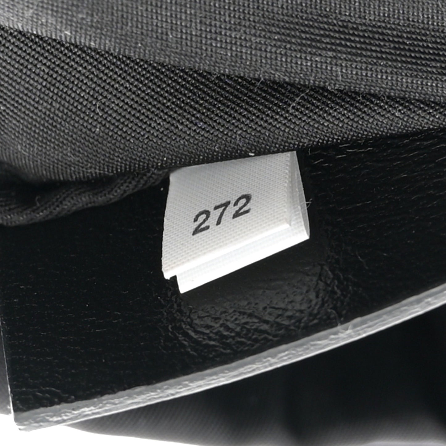 Nylon Calfskin Rete Top Handle Bag Black