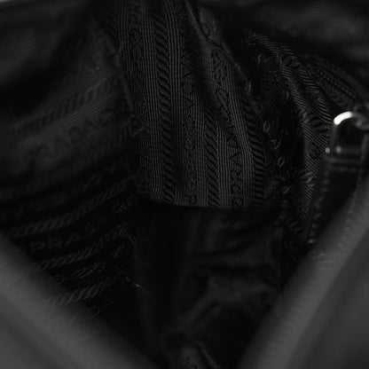Prada Re-Nylon Vela Saffiano Pocket Double Zip Shoulder Bag Black 10 of 14