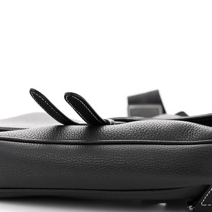 Christian Dior X PETER DOIG Grained Calfskin Saddle Bag Black 10 of 10