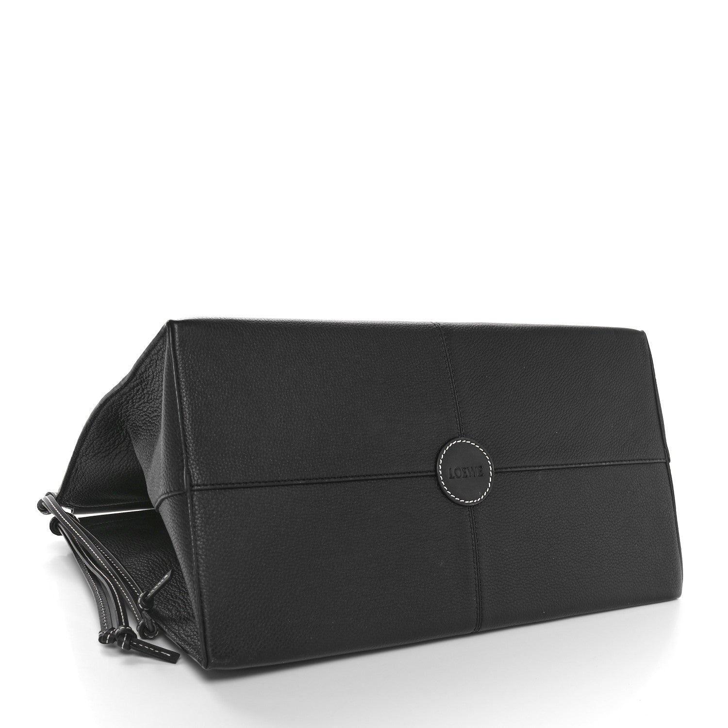 Loewe Grained Calfskin Small Cushion Tote Black 4 of 9