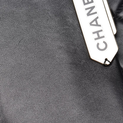 Chanel Lambskin Quilted Retro Label Clutch Black 12 of 16