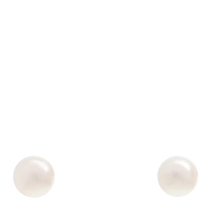 Mikimoto 18K Yellow Gold Akoya Pearl 7-7.5mm Stud Earrings 1 of 5