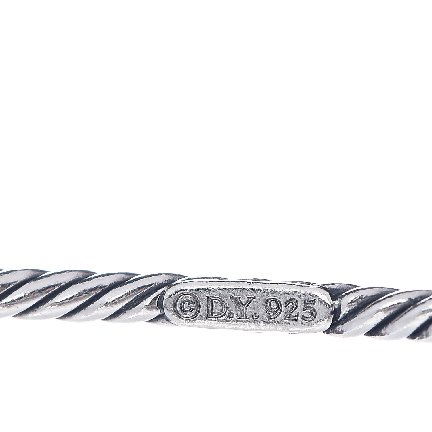 David Yurman Sterling Silver Amethyst Color Classics Cable Bangle Bracelet Set of 2 4 of 5