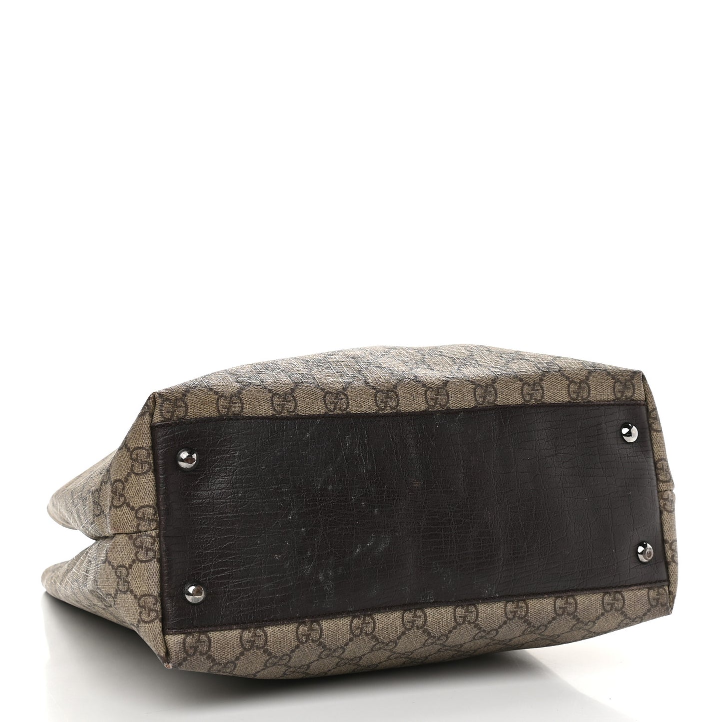 GG Plus Monogram Small Vertical Tote Dark Brown