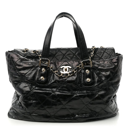 Chanel Glazed Calfskin Large Portobello Tote Black 1 of 11