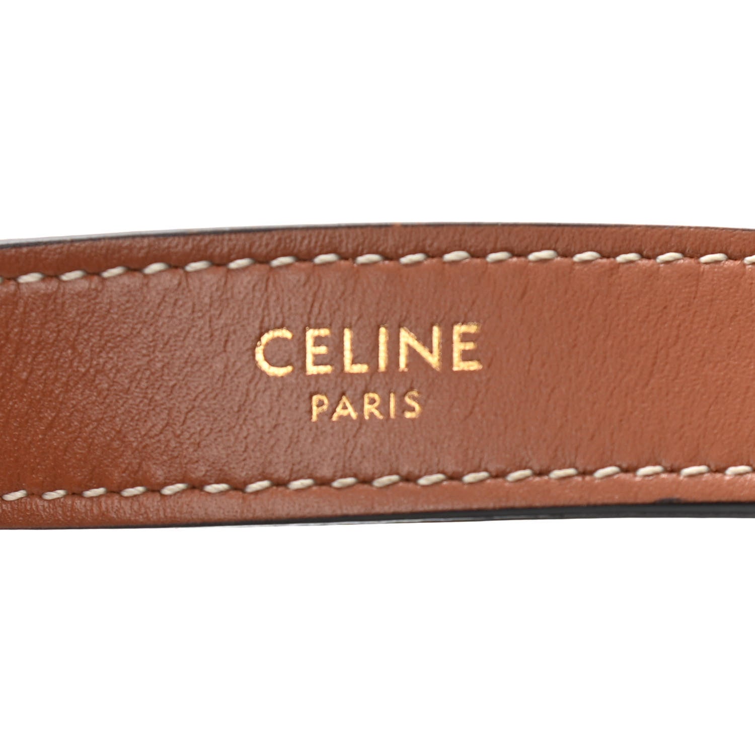 Celine Triomphe Canvas Calfskin Ava Shoulder Bag Tan 11 of 11
