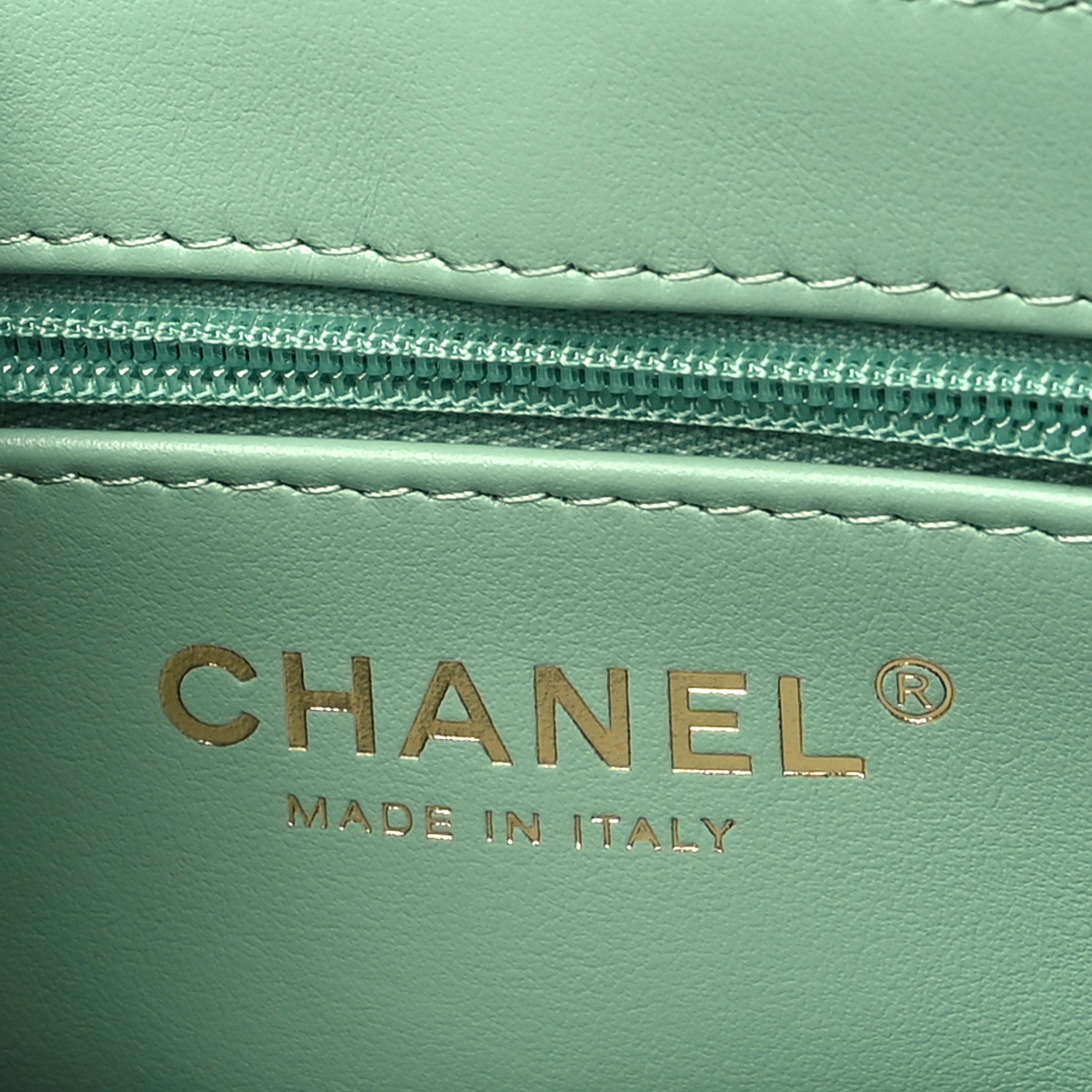 Chanel Shiny Aged Calfskin Quilted Nano Kelly Shopper Light Green 6 of 11