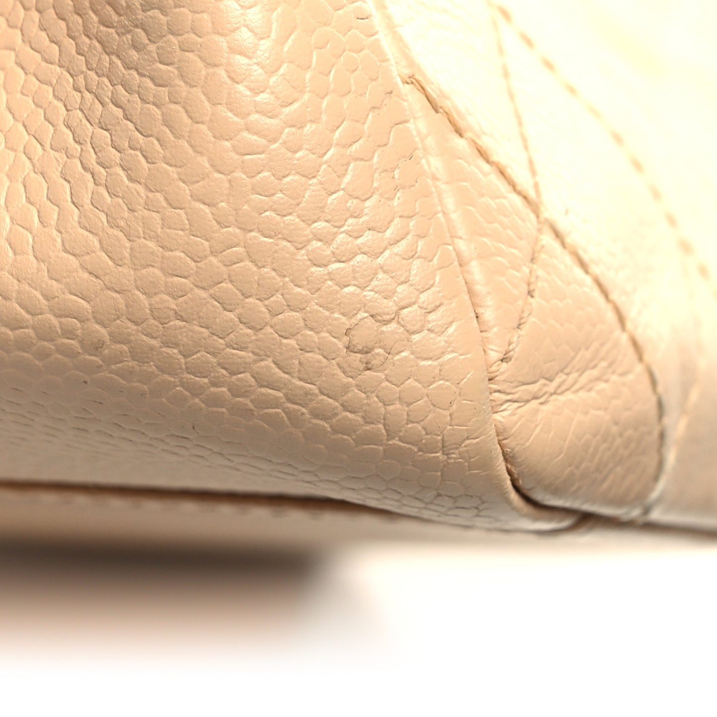 Caviar Quilted Grand Shopping Tote GST Beige