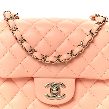 Chanel Lambskin Quilted Mini Square Flap Light Pink 9 of 11