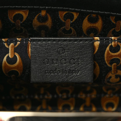 Gucci Patent Britt Interlocking G Starlight Clutch Black 6 of 7