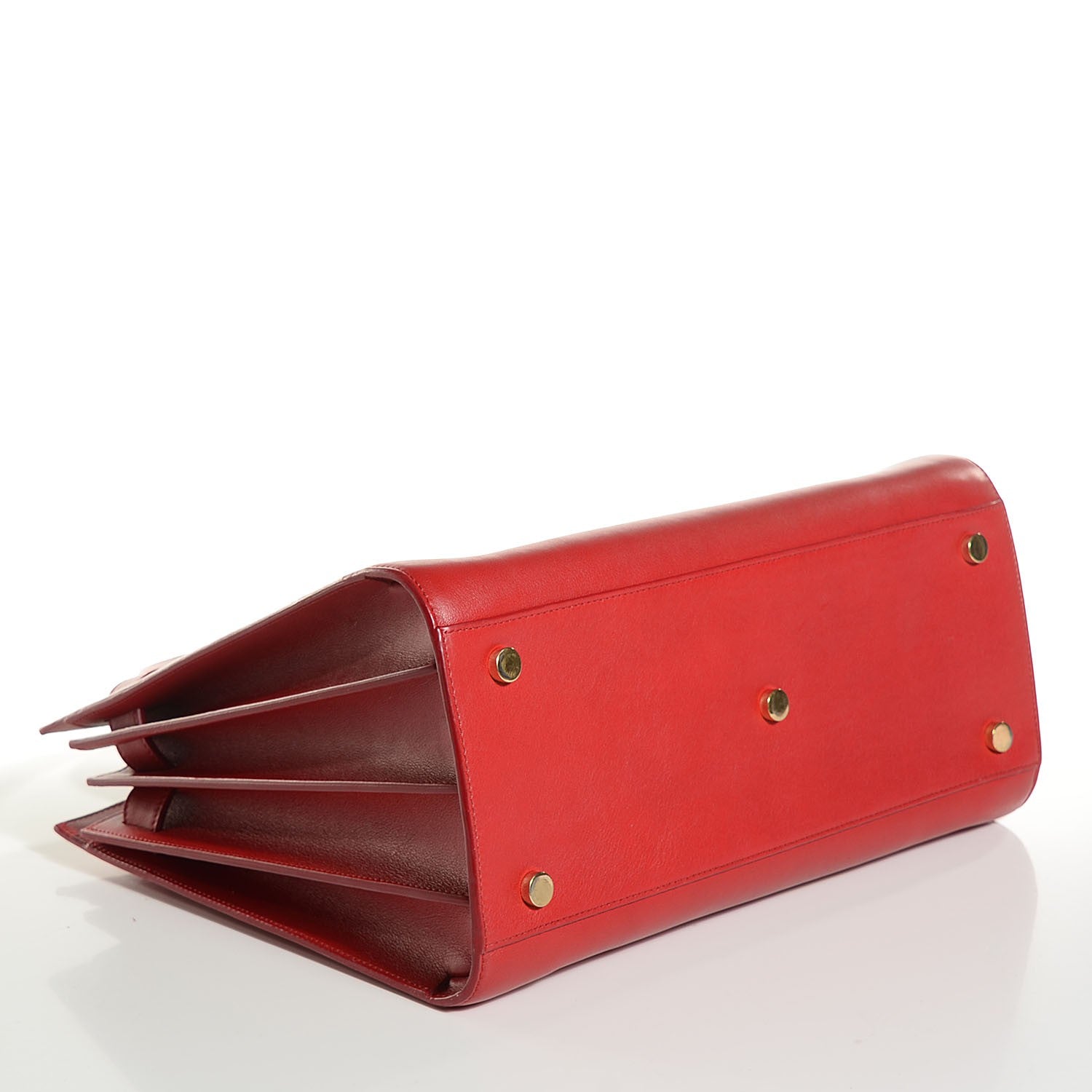 Saint Laurent Calfskin Small Sac De Jour Lipstick Red 4 of 7