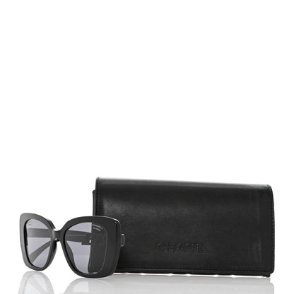 Chanel Acetate Strass Polarized Square Sunglasses 5422-B Black 8 of 8