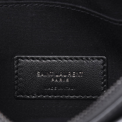 Saint Laurent Crinkled Calfskin Matelasse Monogram Niki Bill Pouch Storm 6 of 13