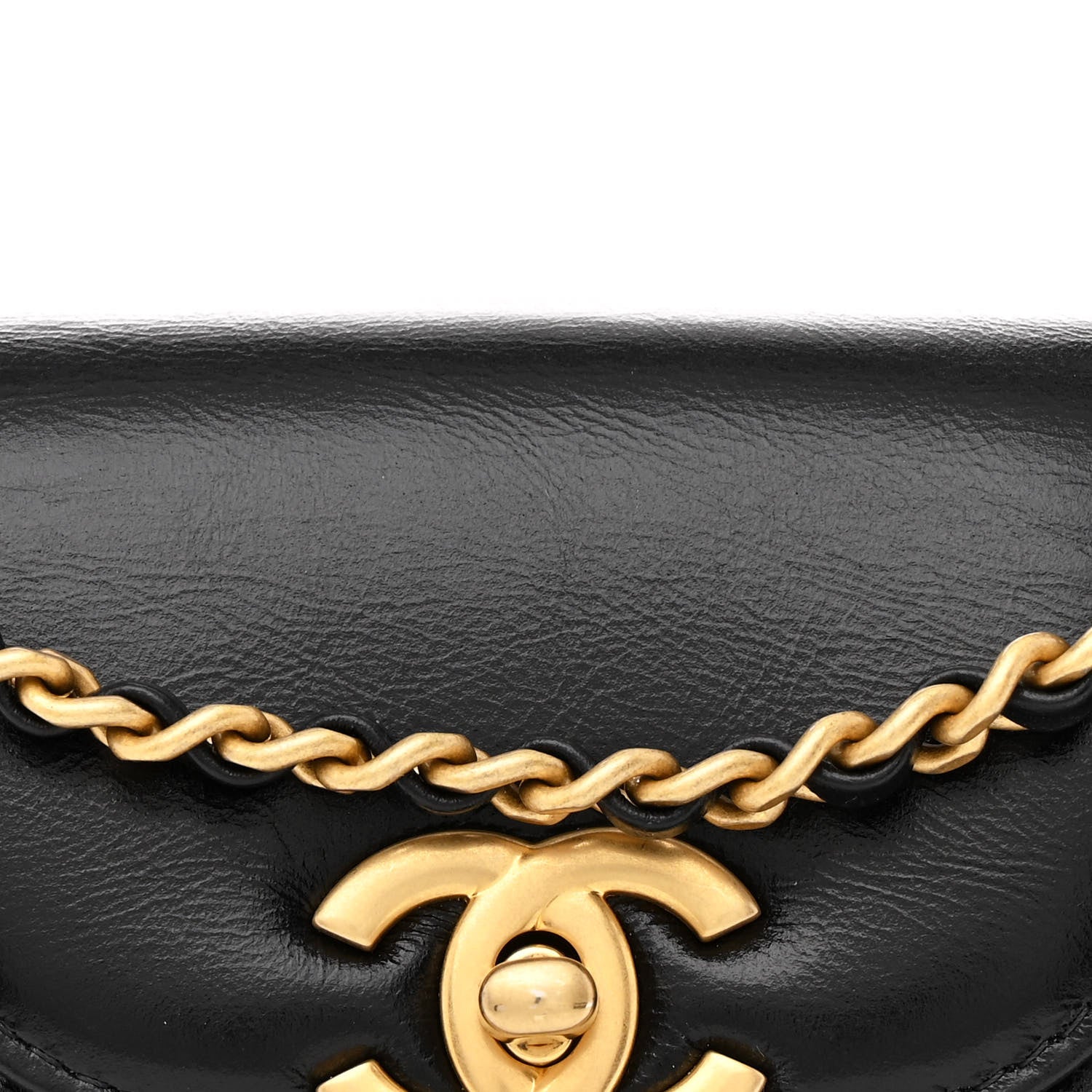 Chanel Shiny Aged Calfskin Quilted Nano Kelly Shopper Black 8 of 11