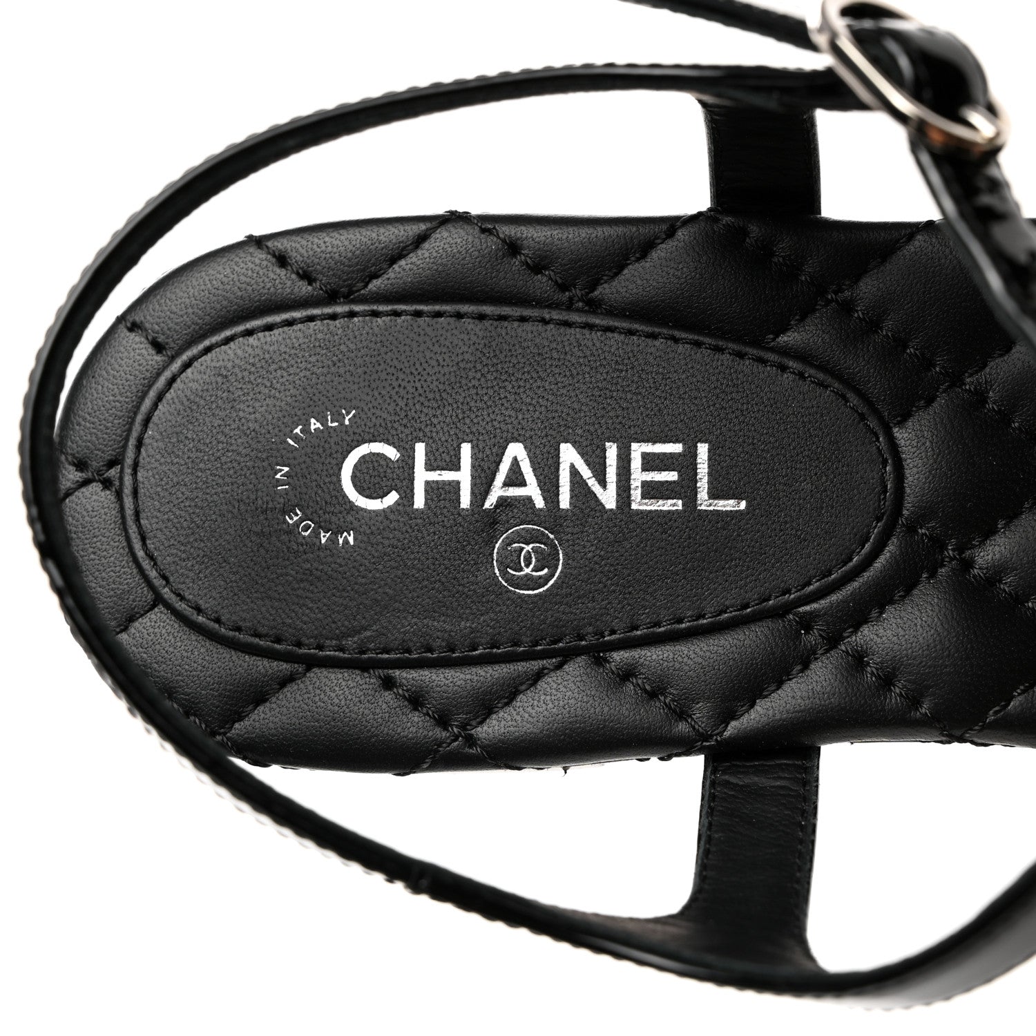 Chanel Patent CC Thong Sandals 35.5 Black 7 of 8