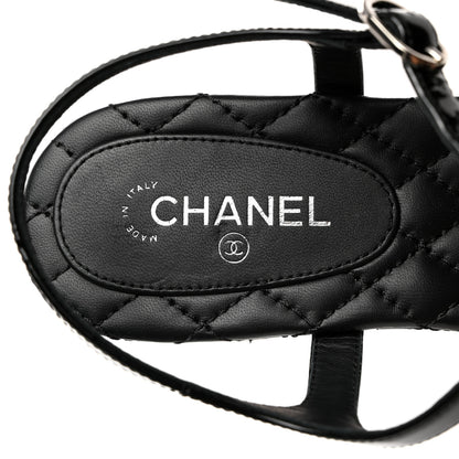 Chanel Patent CC Thong Sandals 35.5 Black 7 of 8