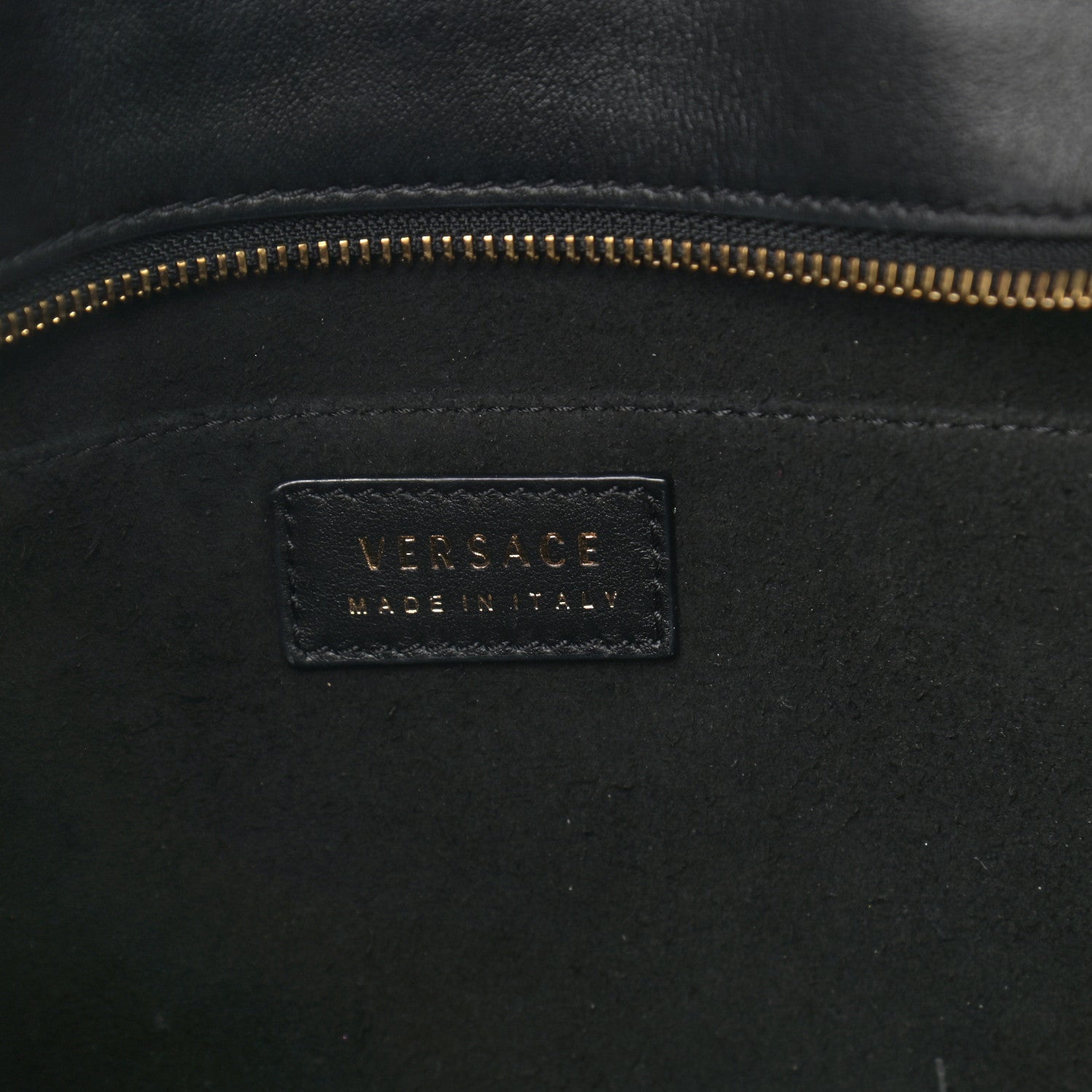 Versace Calfskin Medusa Stud Tribute Tote Black 6 of 12