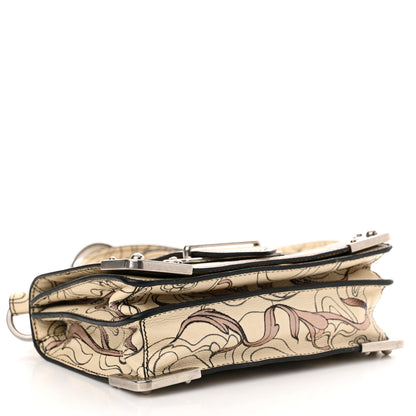 Prada X JAMES JEAN Glace Calfskin Rabbit Print Cahier Bag Opaline 4 of 18