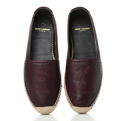 Saint Laurent Nappa Vendome Monogram Espadrilles 40.5 Barolo 5 of 10