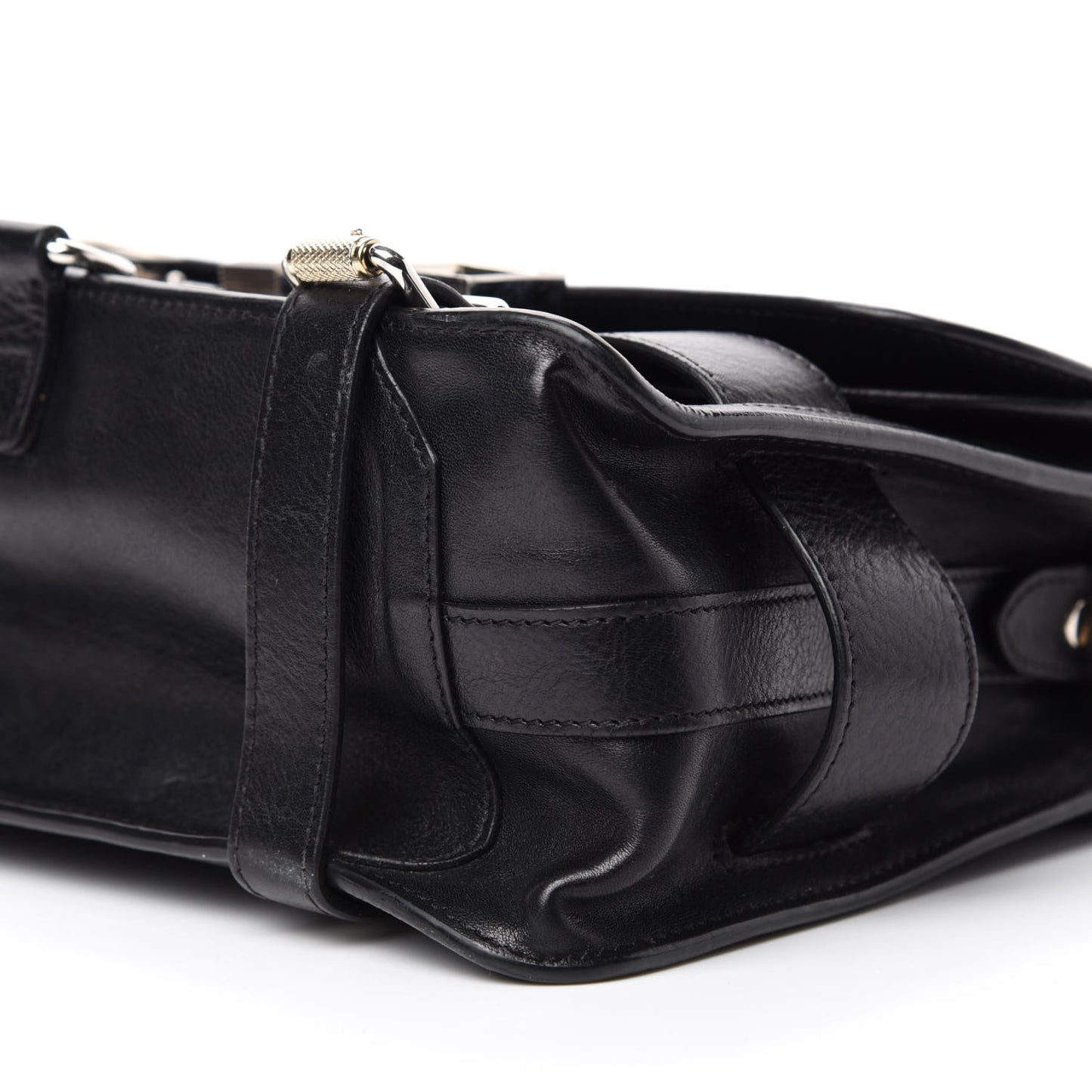 Calfskin PS11 Classic Shoulder Bag Black