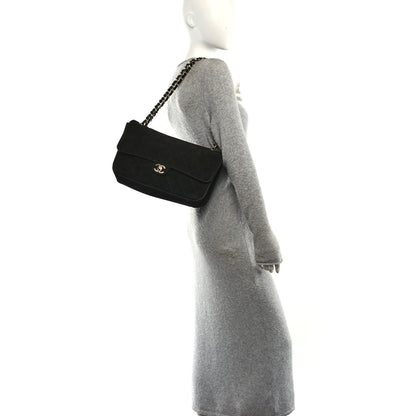 Chanel Suede Calfskin Small Souplissimo Maxi Flap Black 2 of 11
