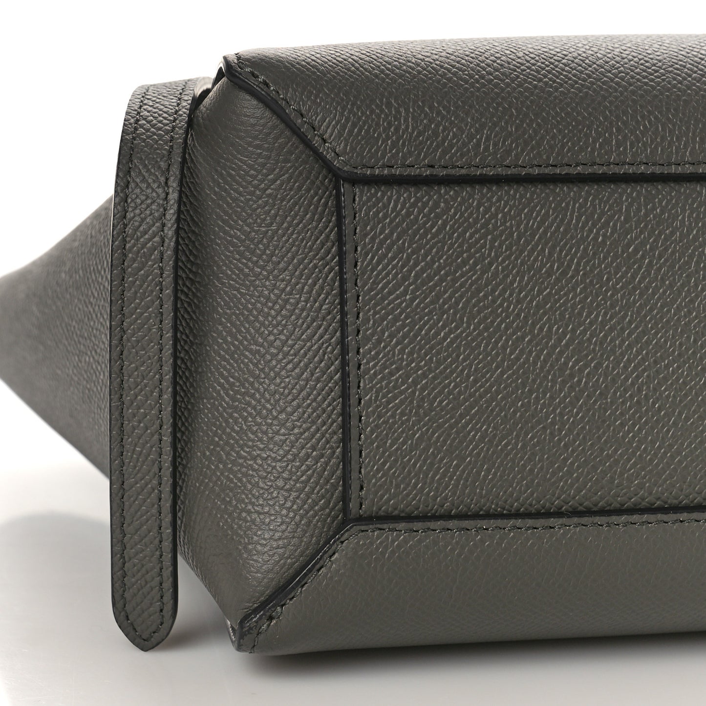Grained Calfskin Nano Belt Bag Grey