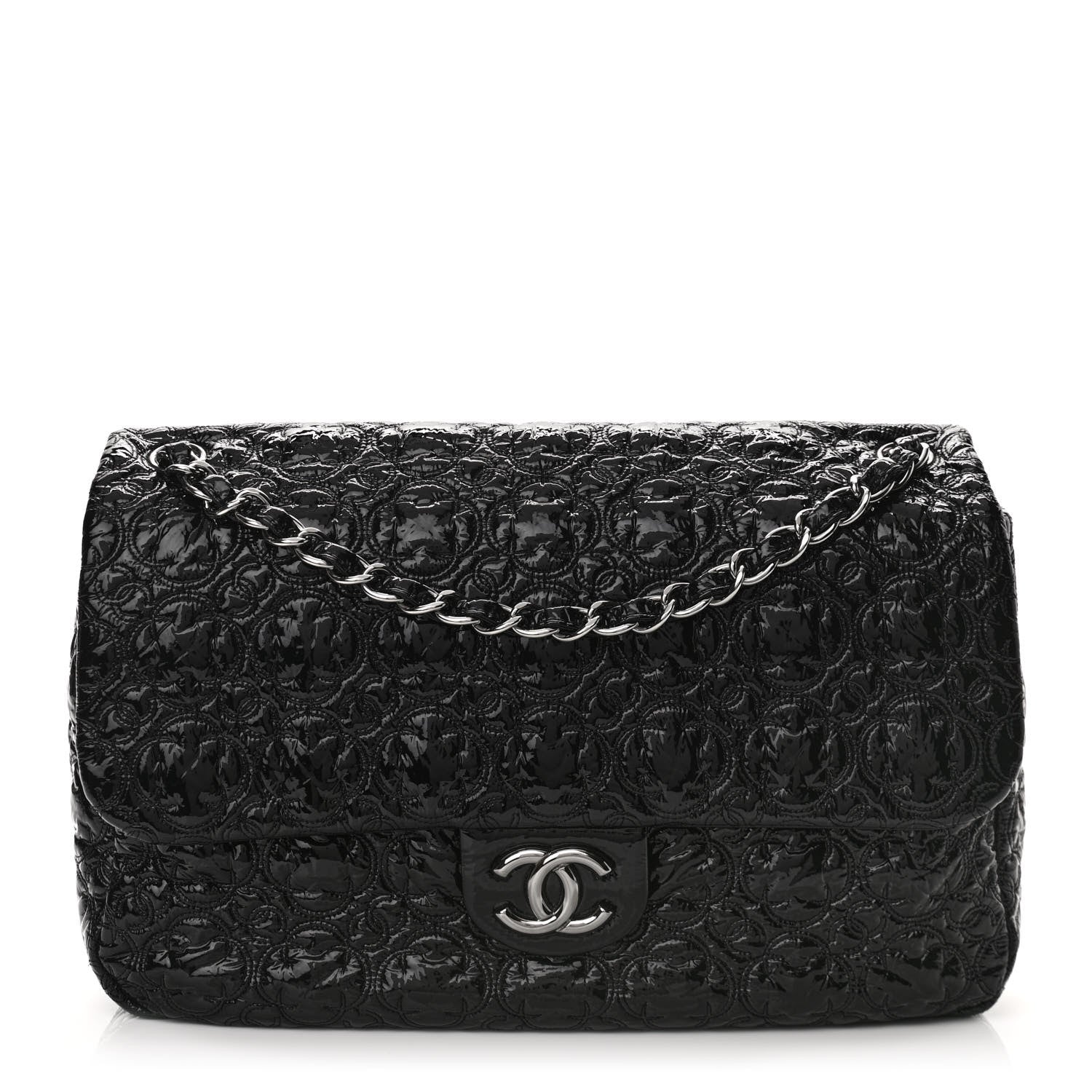 Chanel Vinyl Rock In Moscow Single Flap Black 1 of 10