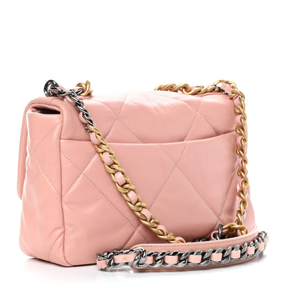 Chanel Goatskin Quilted Medium Chanel 19 Flap Light Pink 3 of 9