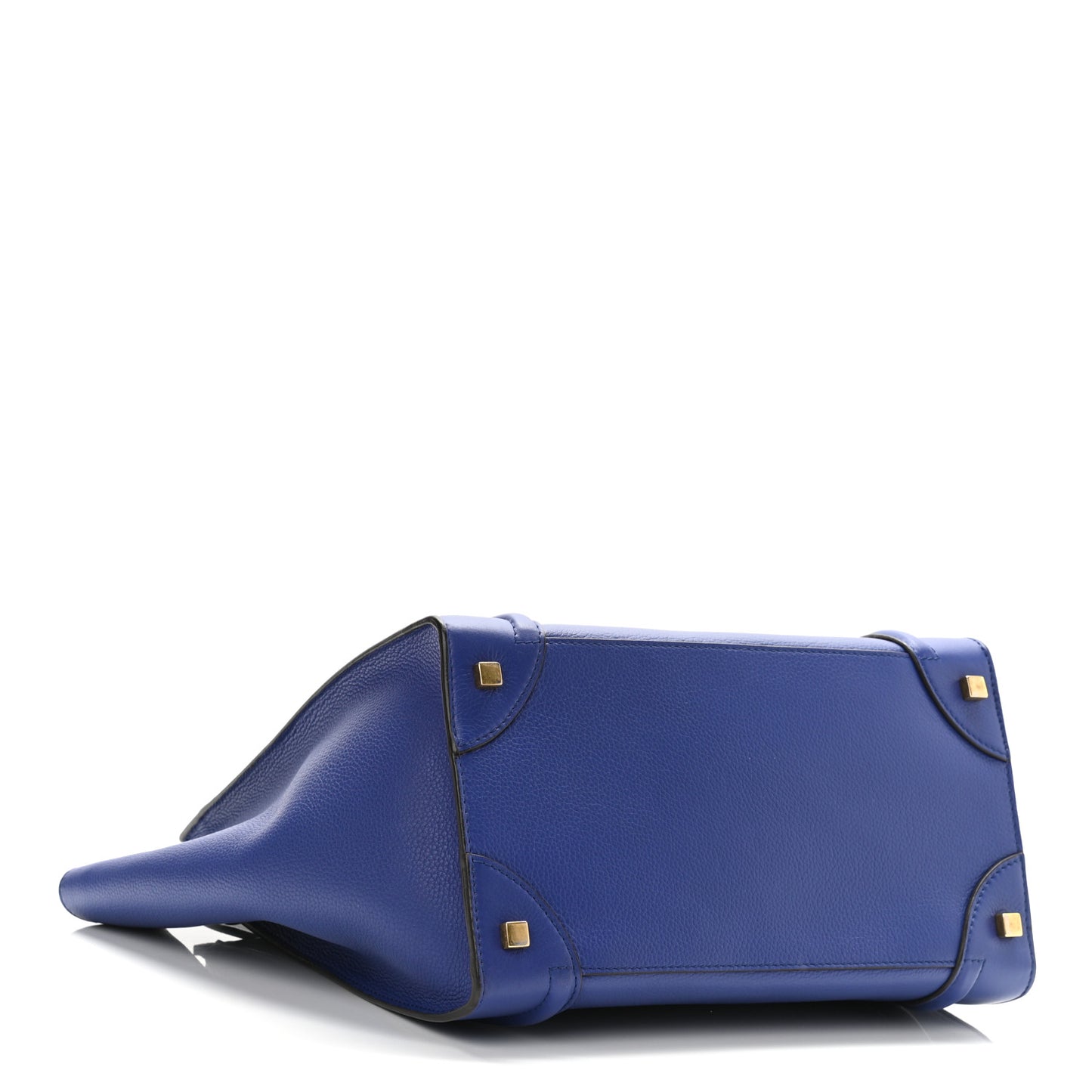 Drummed Calfskin Mini Luggage Indigo