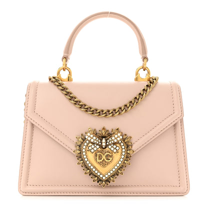 Dolce & Gabbana Smooth Calfskin Small Devotion Envelope Top Handle Bag Cipria 1 of 9